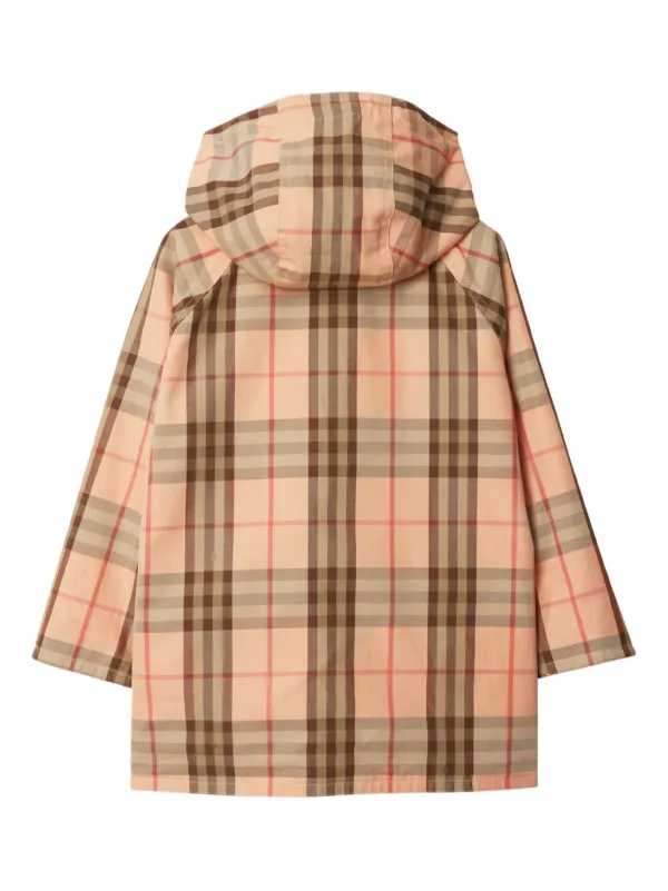 Burberry Kids Reversible Checked Coat Pink FARFETCH PH