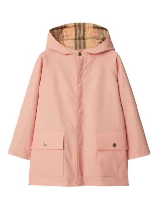 Burberry Kids Casaco Dupla Face Xadrez | Rosa | FARFETCH BR