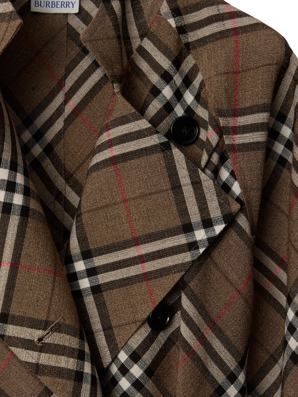 Burberry Geruite trenchjurk Bruin