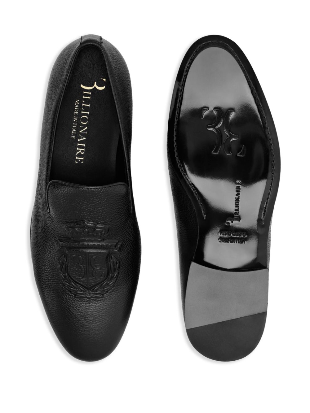 Billionaire Leren loafers Zwart