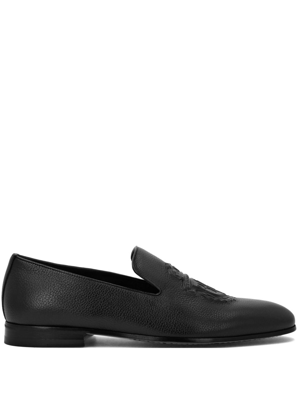 Billionaire leather loafers Black