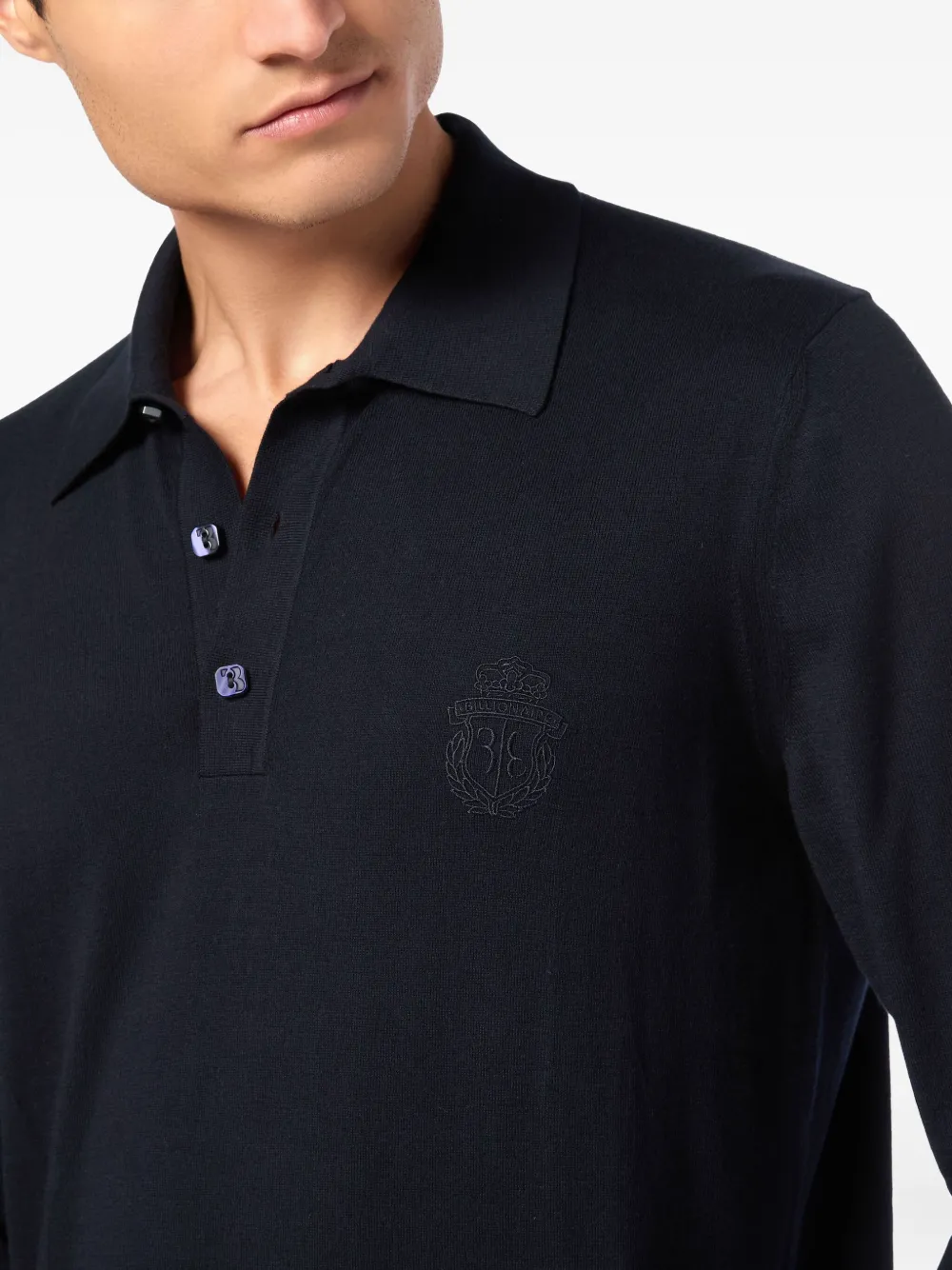 Billionaire Trui met geborduurd logo Blauw