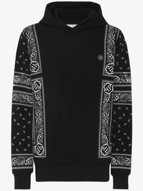 Philipp Plein hættetrøje med paisley-tryk