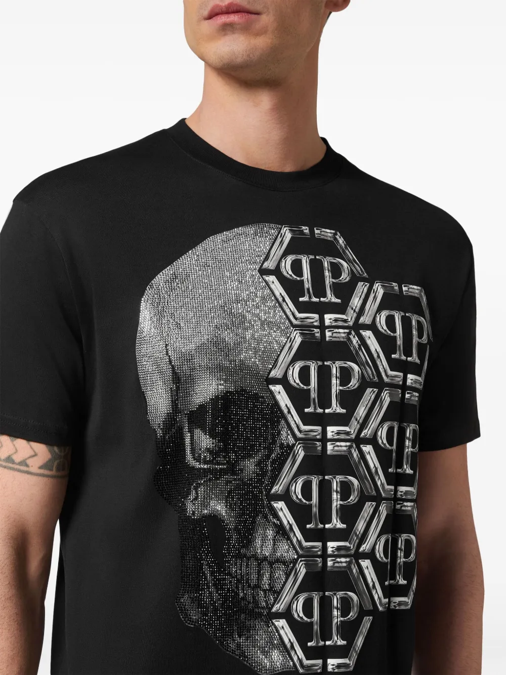 Philipp Plein Hexagon T-shirt Zwart