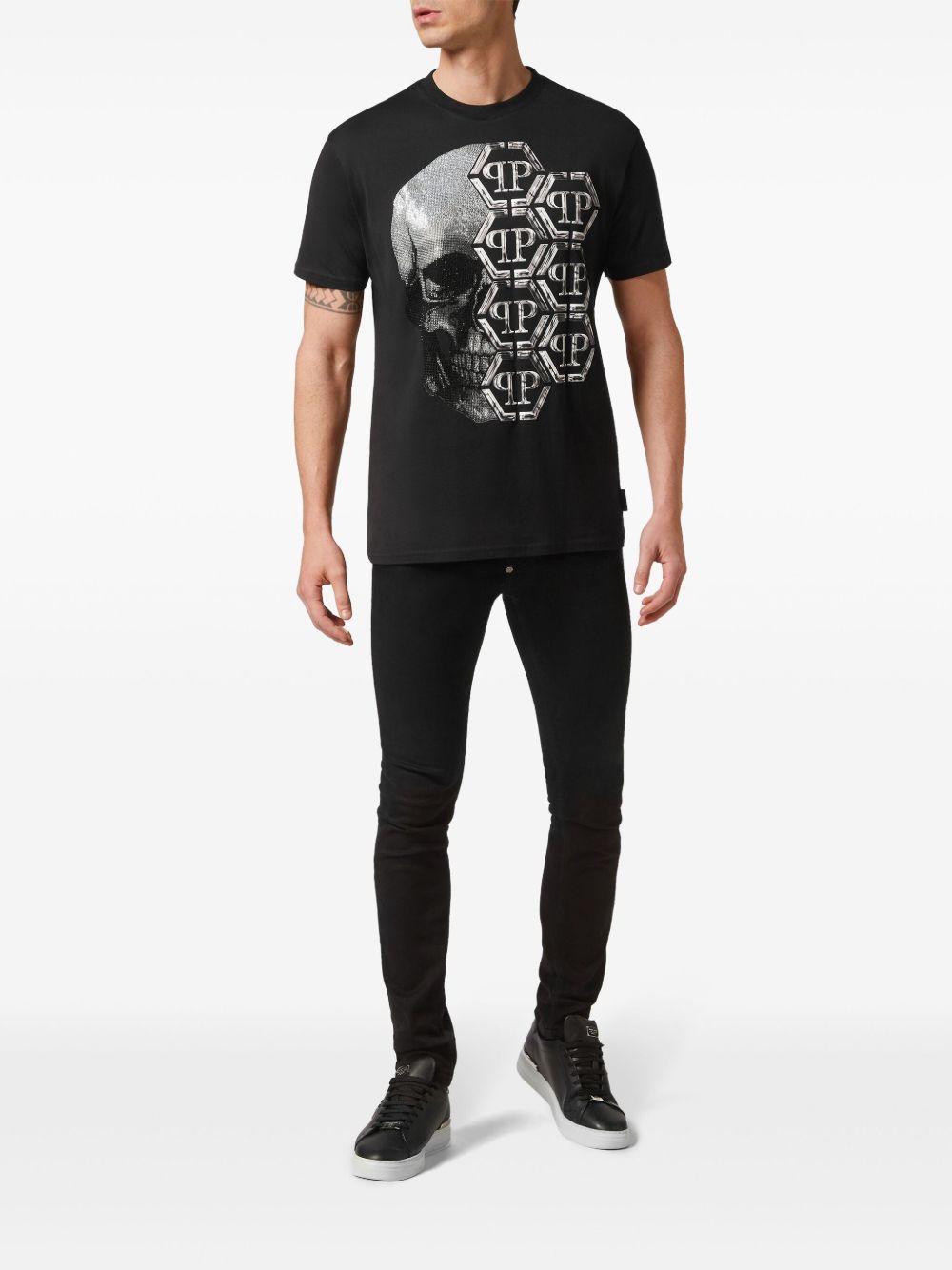 Philipp Plein Hexagon T-shirt - Zwart