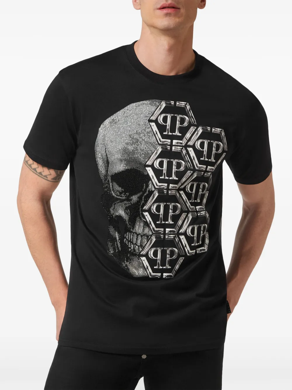 Philipp Plein Hexagon T-shirt Zwart