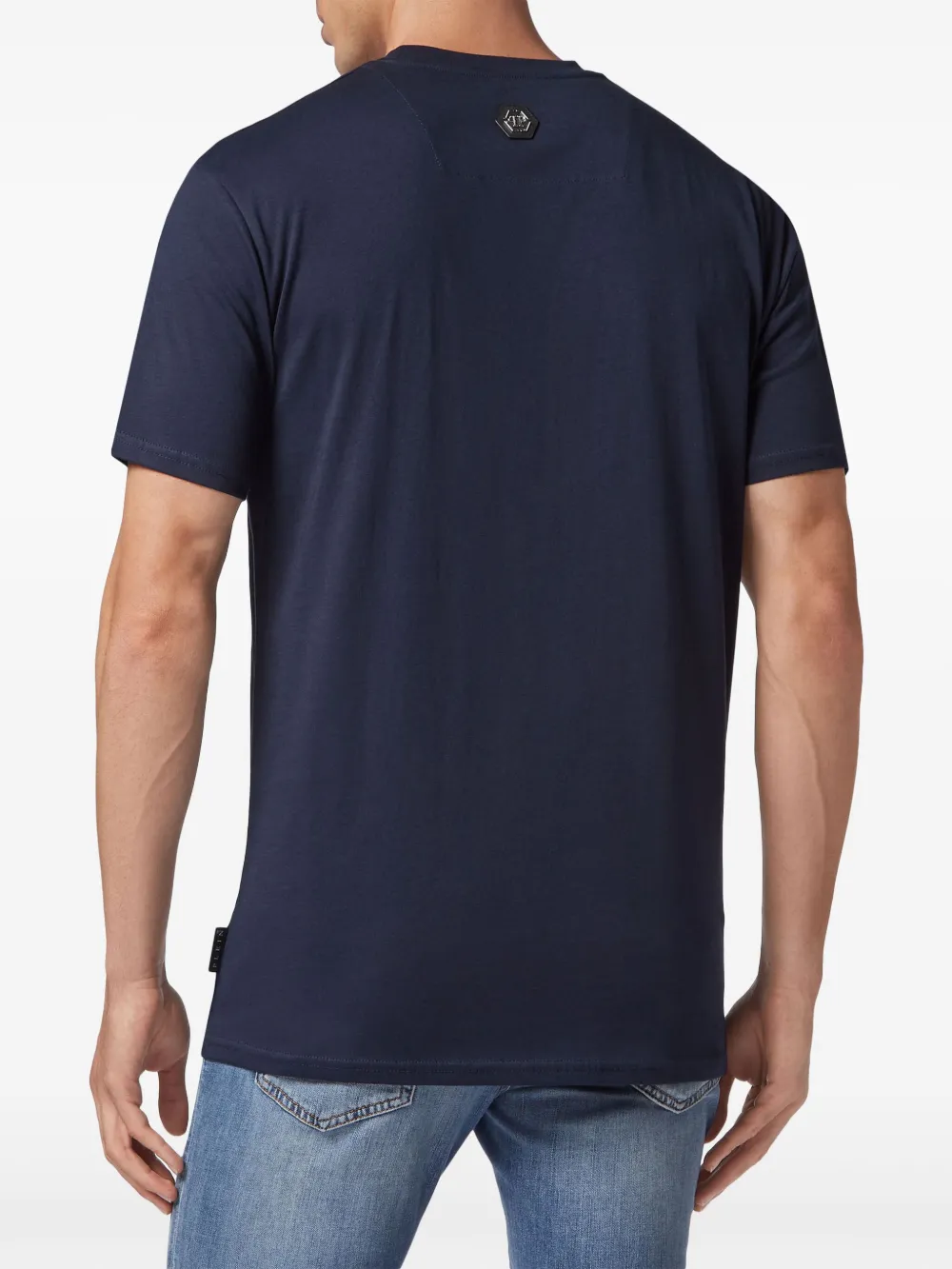 Philipp Plein PP Tape T-shirt met ronde hals Blauw