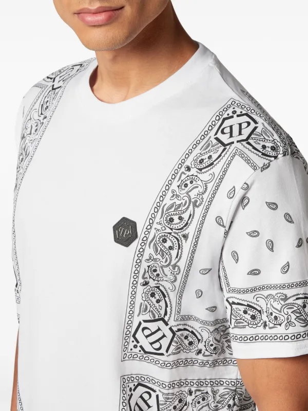 Philipp Plein ペイズリー Tシャツ Philipp Plein ペイズリー Tシャツ | ブラック | FARFETCH JP