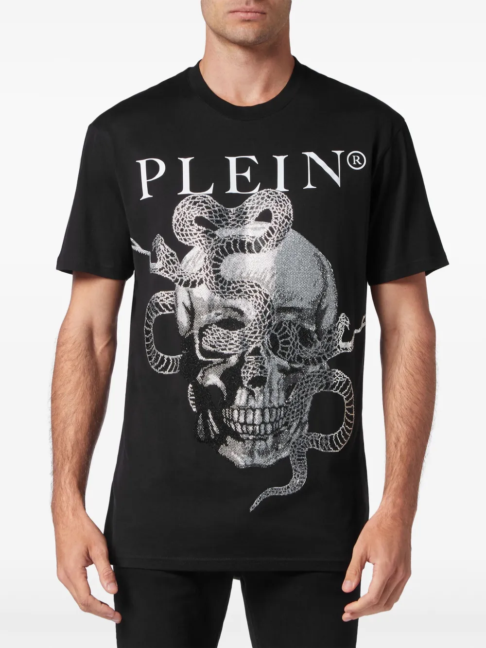 Philipp Plein Skull Snake T-shirt Zwart