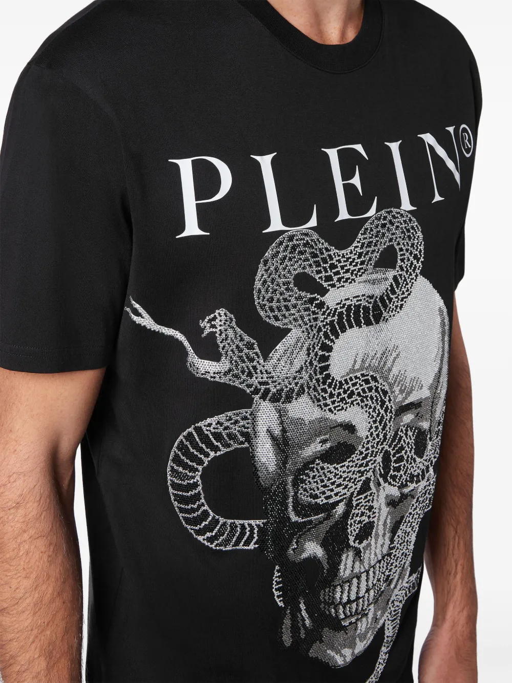 Philipp Plein Skull Snake T-shirt Zwart