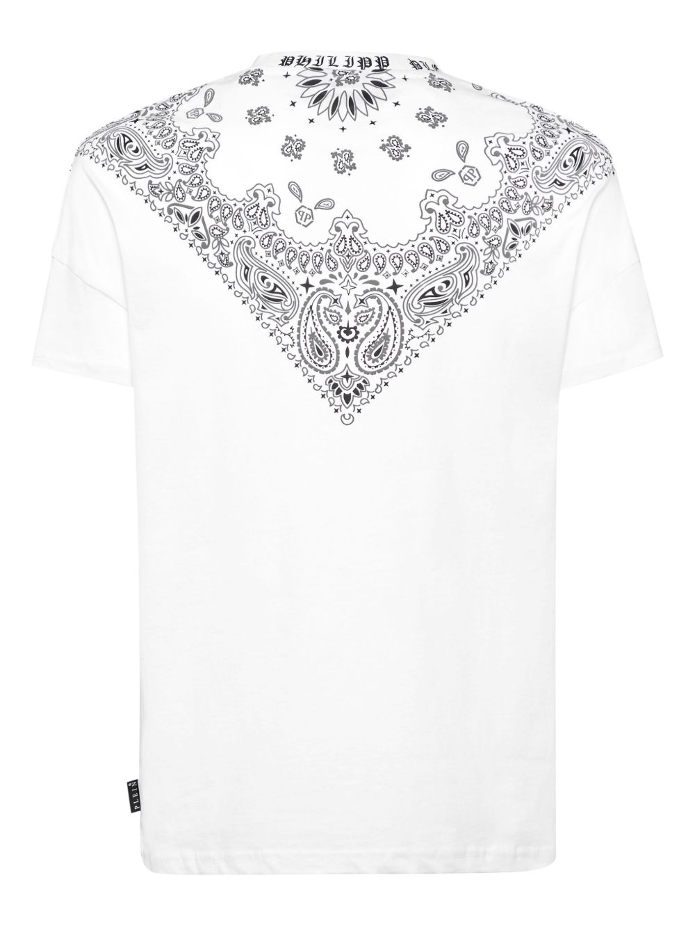 Philipp Plein T-shirt met bandanaprint - Wit