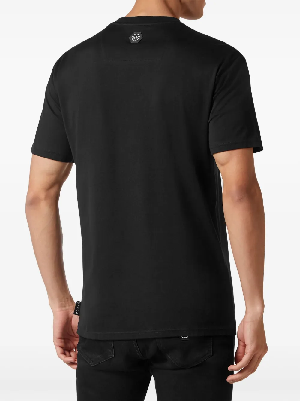 Philipp Plein T-shirt met paisley-doodskopprint en ronde hals Zwart