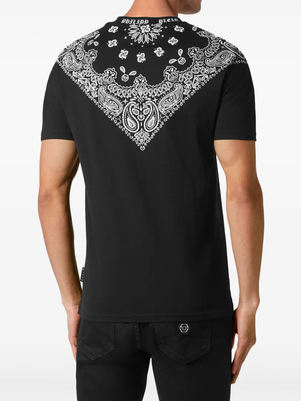 Philipp Plein Bandana T-shirt met paisley-print Zwart