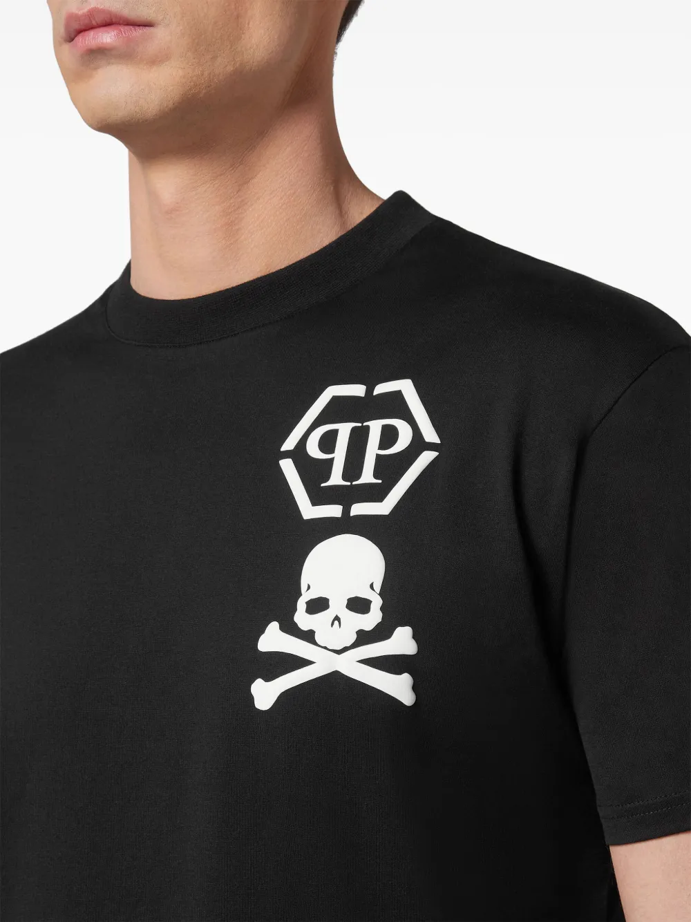 Philipp Plein T-shirt met doodskop Zwart