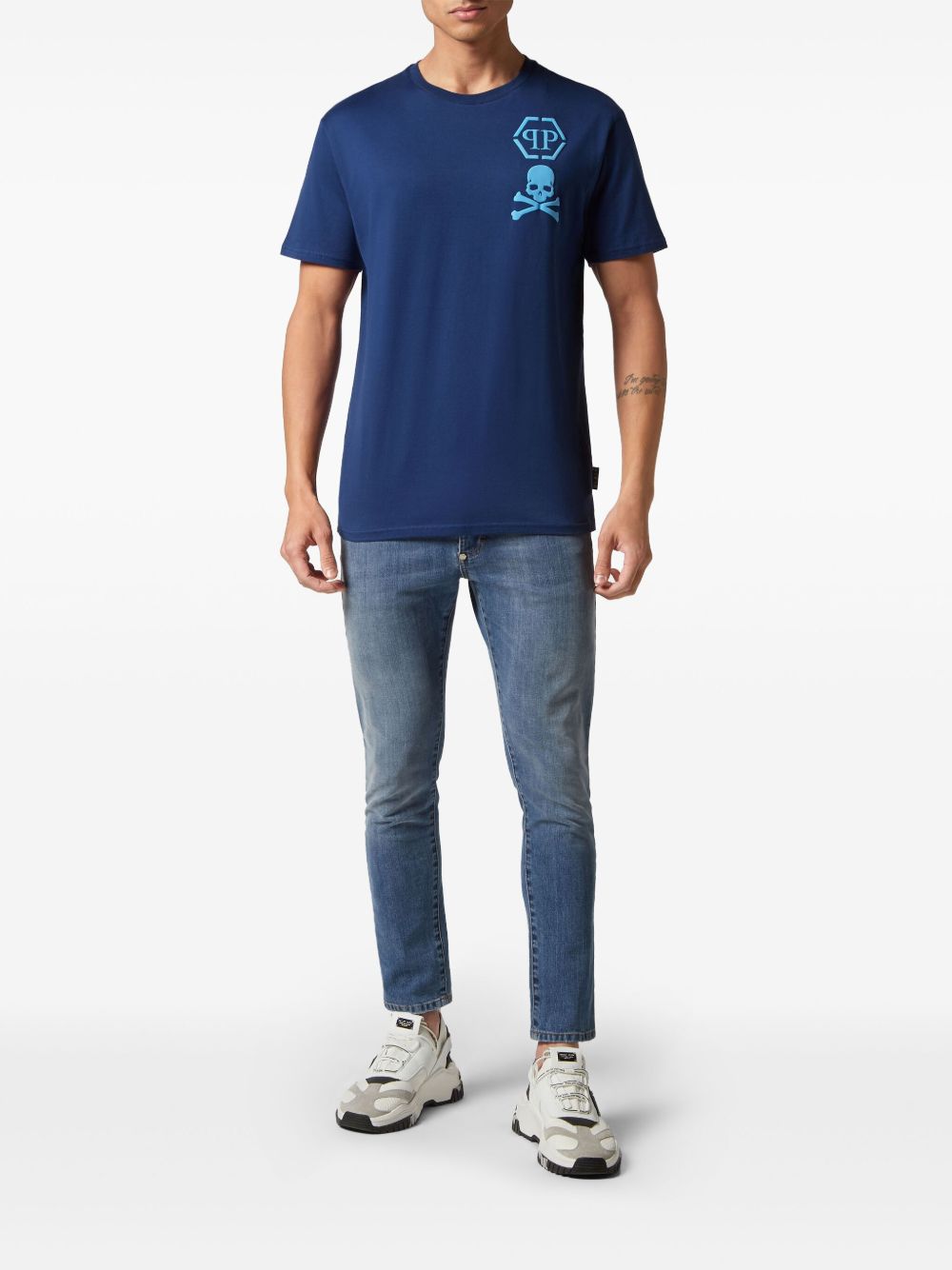 Philipp Plein Skull&Bones T-shirt - Blauw