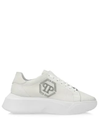 PHILIPP PLEIN コシフロコフリントフティ PAECMJB3669PTE003N 02 Leather Lo-Top Sneaker Hexagon | Philipp Plein