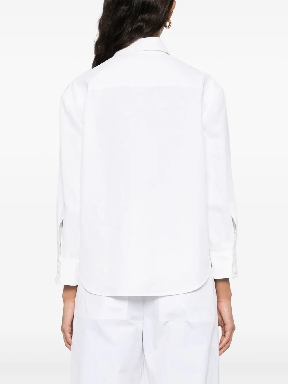 Jil Sander Gecoate linnen blouse Wit