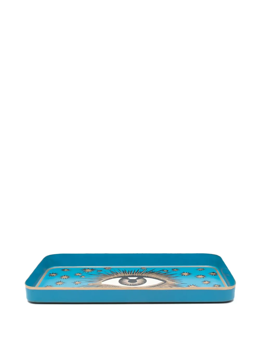 Les-Ottomans Handgeverfd dienblad (32 cm x 17 cm) - Blauw