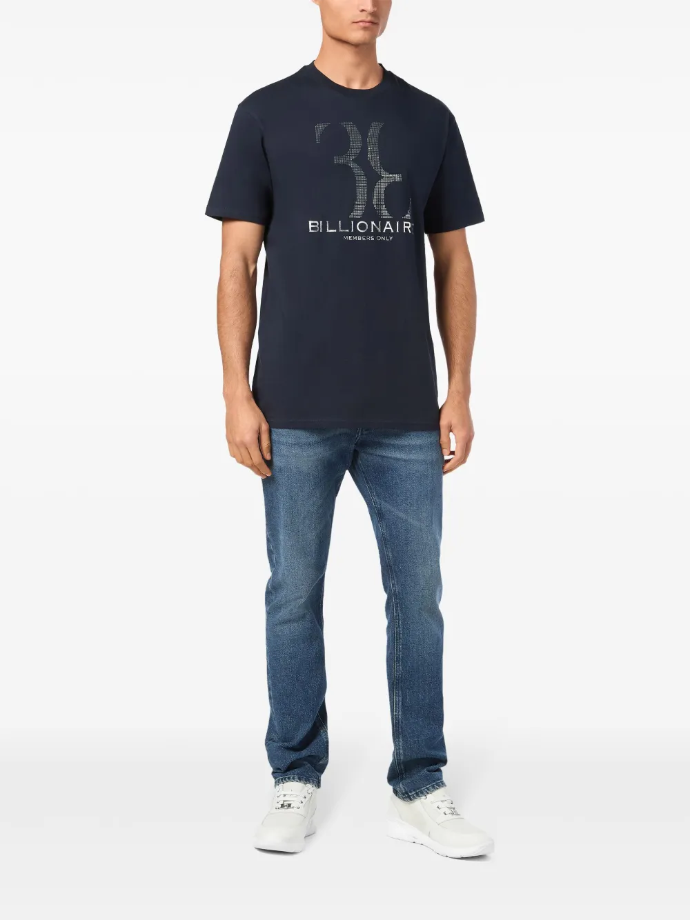 Billionaire T-shirt met logoprint - Blauw