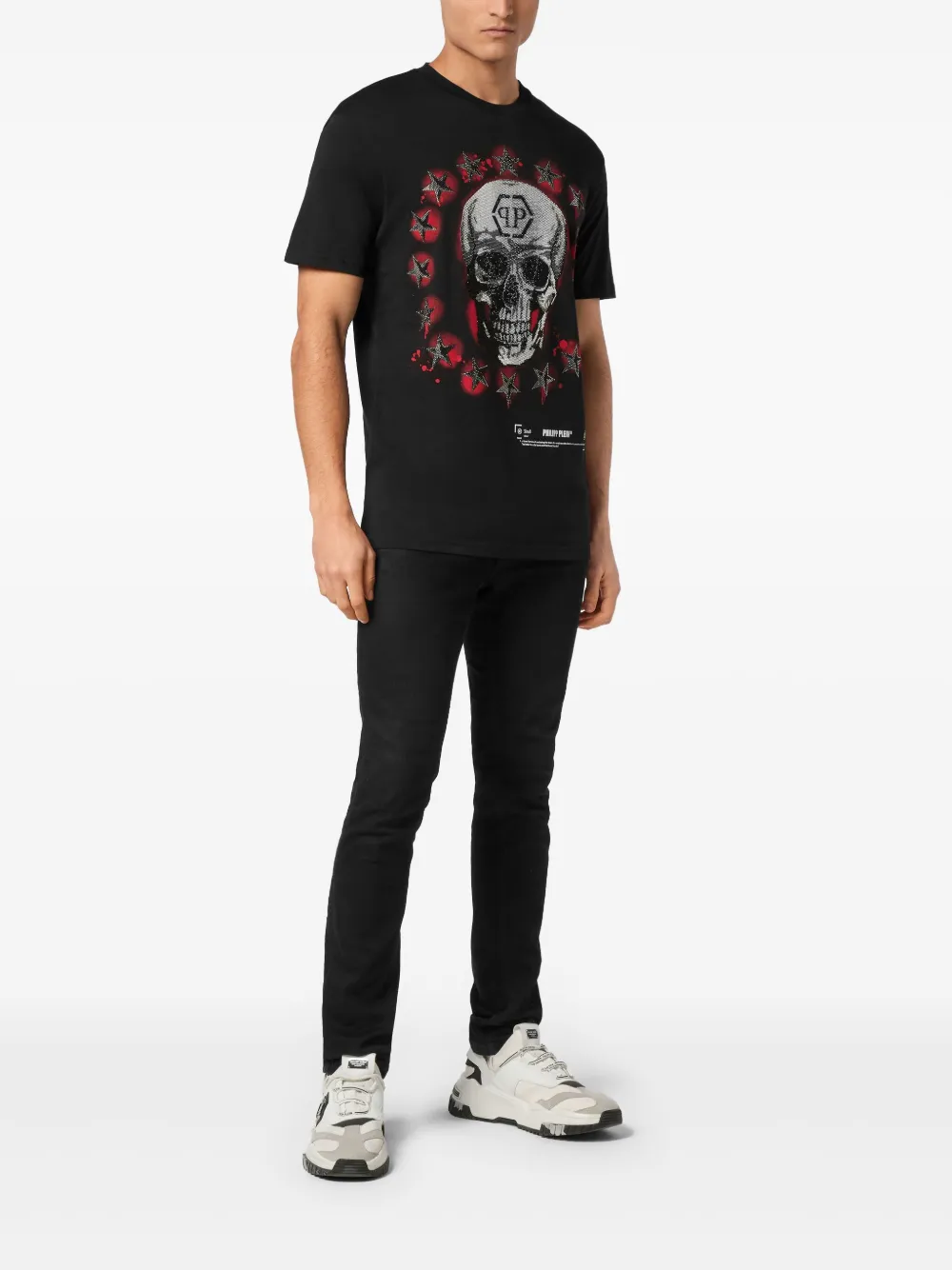 Philipp Plein skull-print T-shirt - Zwart