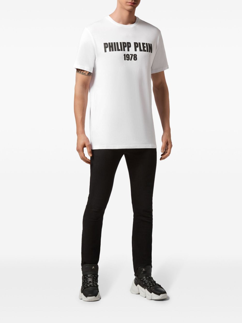 Philipp Plein 1978 T-shirt met logoprint - Wit