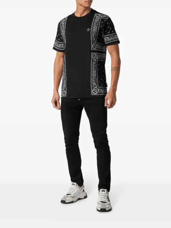 Philipp Plein ペイズリー Tシャツ | ブラック | FARFETCH JP