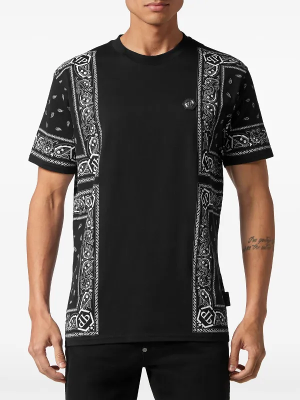 Philipp Plein ペイズリー Tシャツ Philipp Plein ペイズリー Tシャツ | ブラック | FARFETCH JP