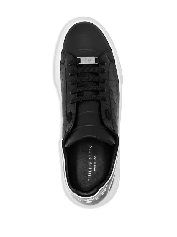 靴 PHILIPP PLEIN koko Philipp Plein Crocco Big Bang Runner Sneakers | Black | FARFETCH