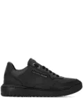 Philipp Plein logo-lettering leather trainers - Black