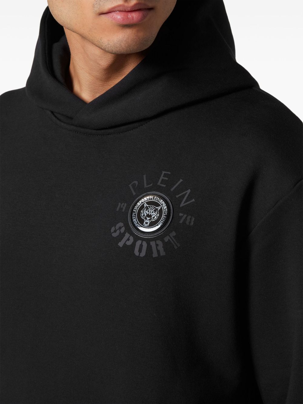 Plein Sport Hoodie met logoprint Zwart