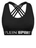 Plein Sport logo-underband sports bra - Black