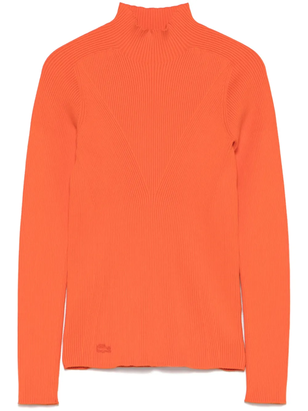 Lacoste Geribbelde sweater Oranje