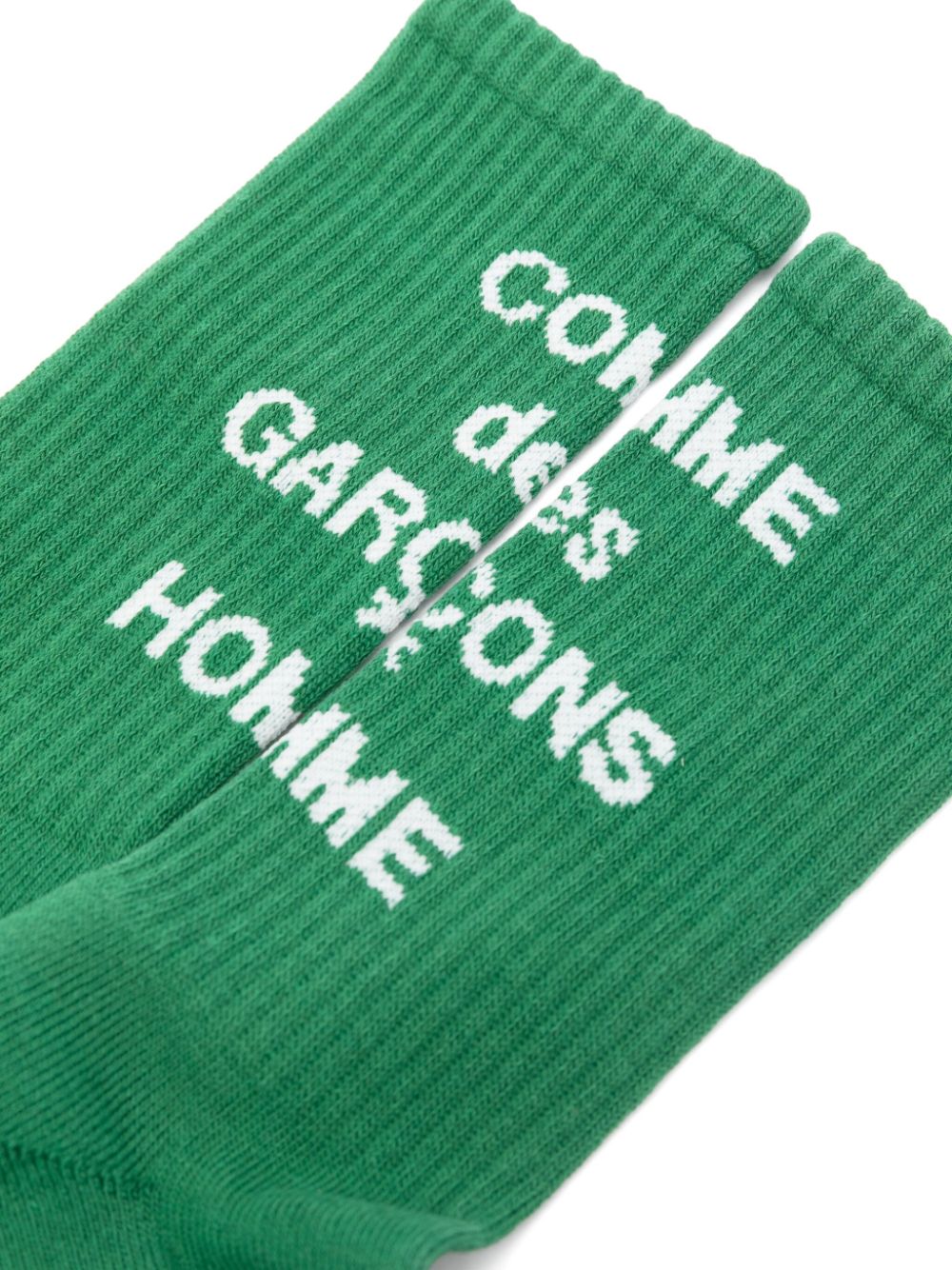 Comme des Garçons Homme logo-jacquard socks - Groen