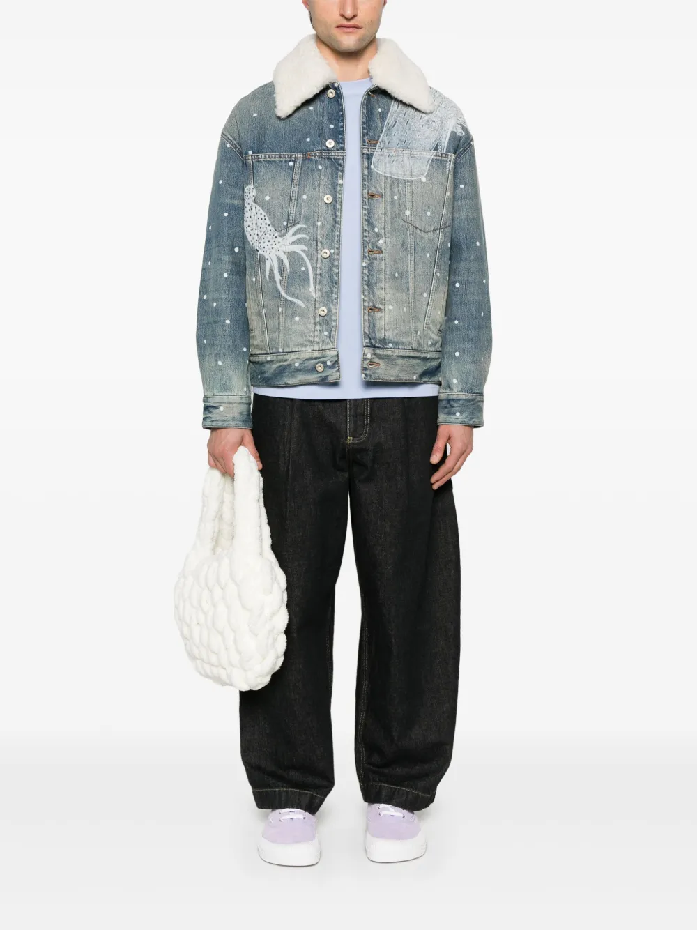 LOEWE Denim jack met print - Blauw