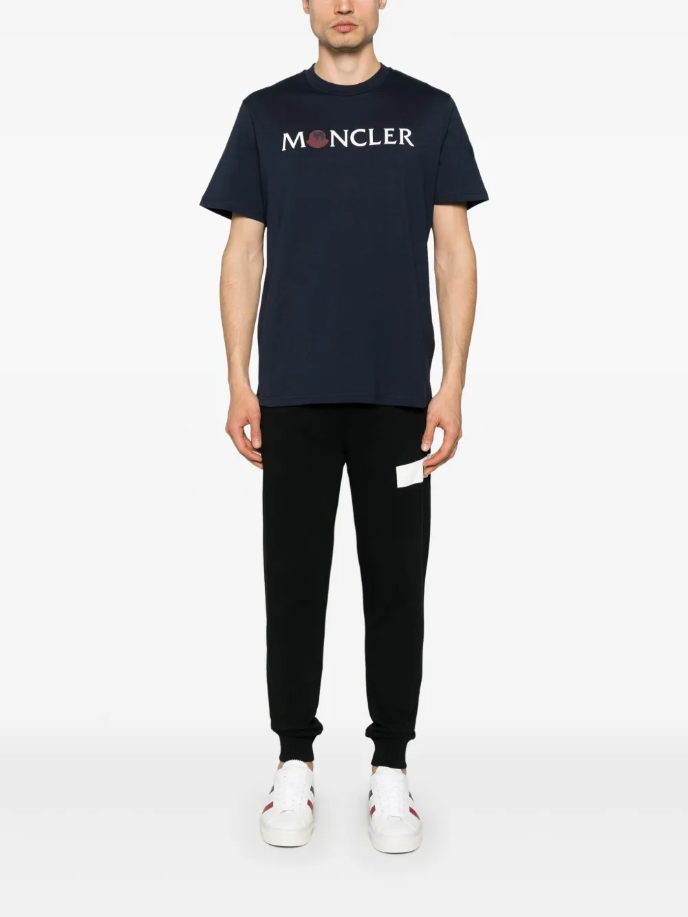 Moncler logo-print T-shirt - Blauw