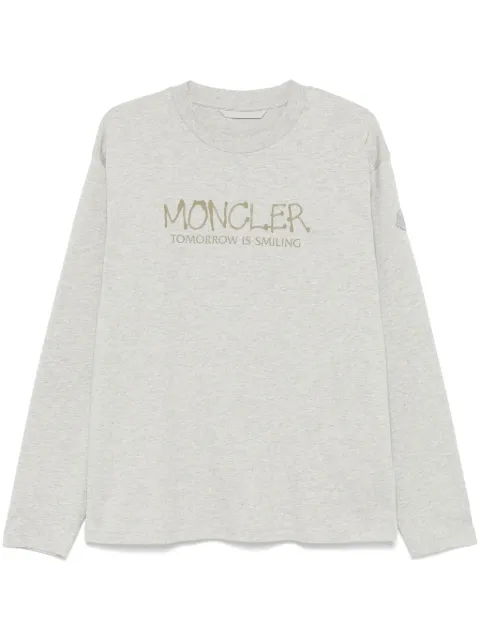 Moncler graffiti-logo long-sleeve T-shirt