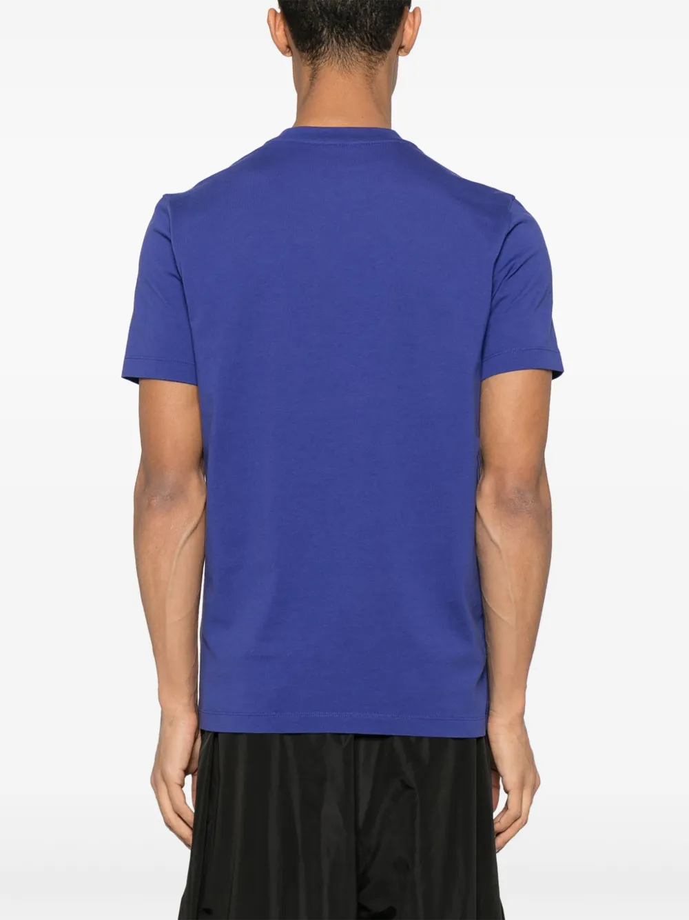 Moncler T-shirt met flocked logo Blauw