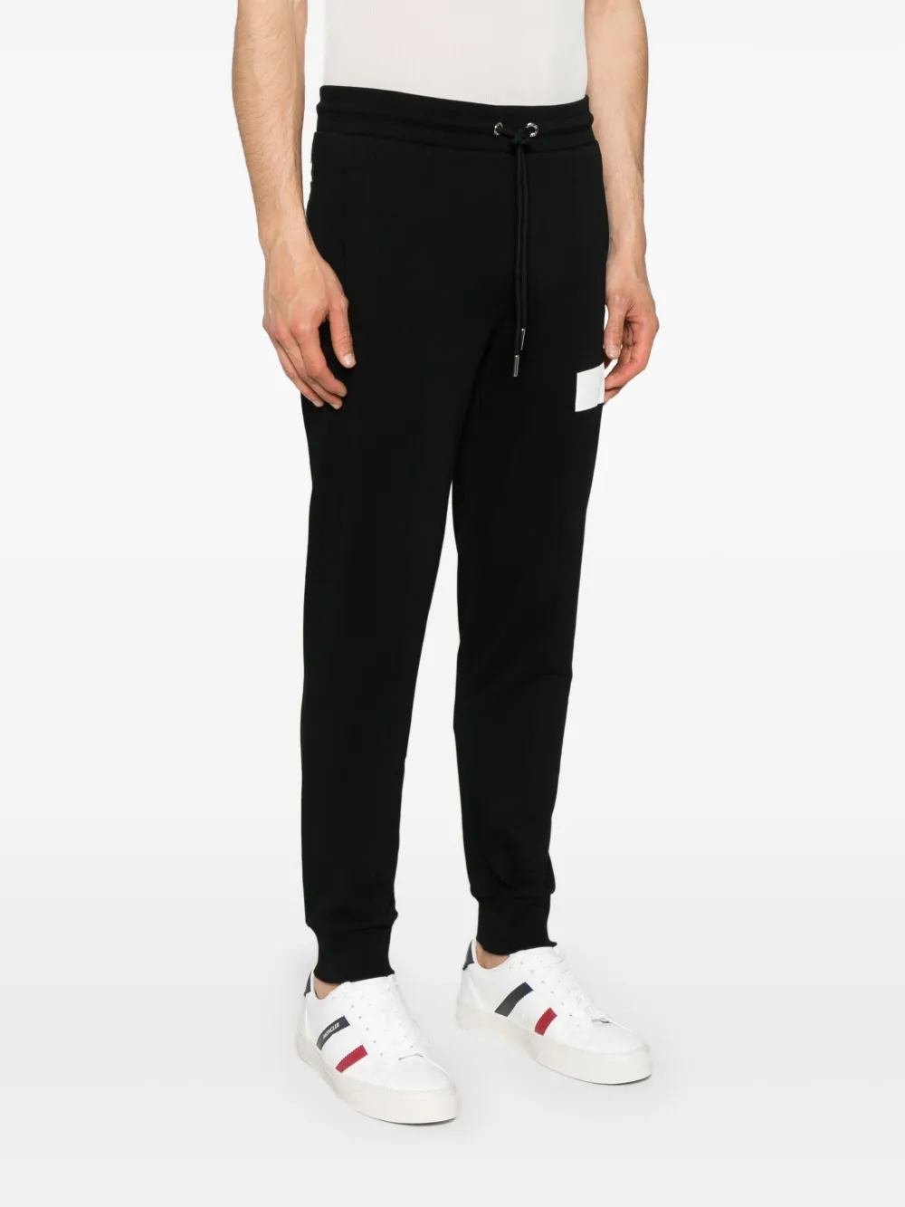 Moncler Trainingsbroek met logo-reliëf Zwart