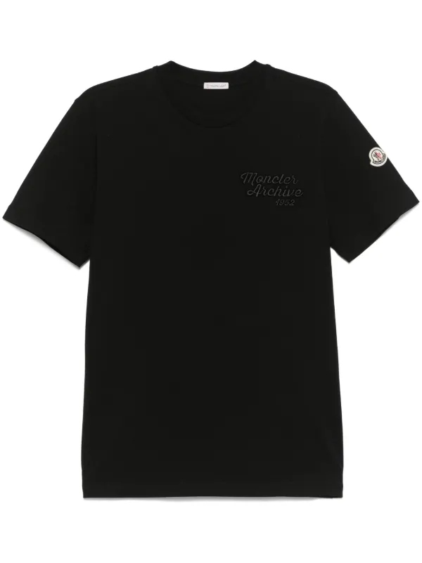送関込★Moncler Calligraphy Logo Cotton T-shirt 黒 Black Calligraphy Logo Cotton T-Shirt - Lunar New Year for