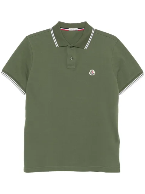 Moncler playera tipo polo con parche del logo