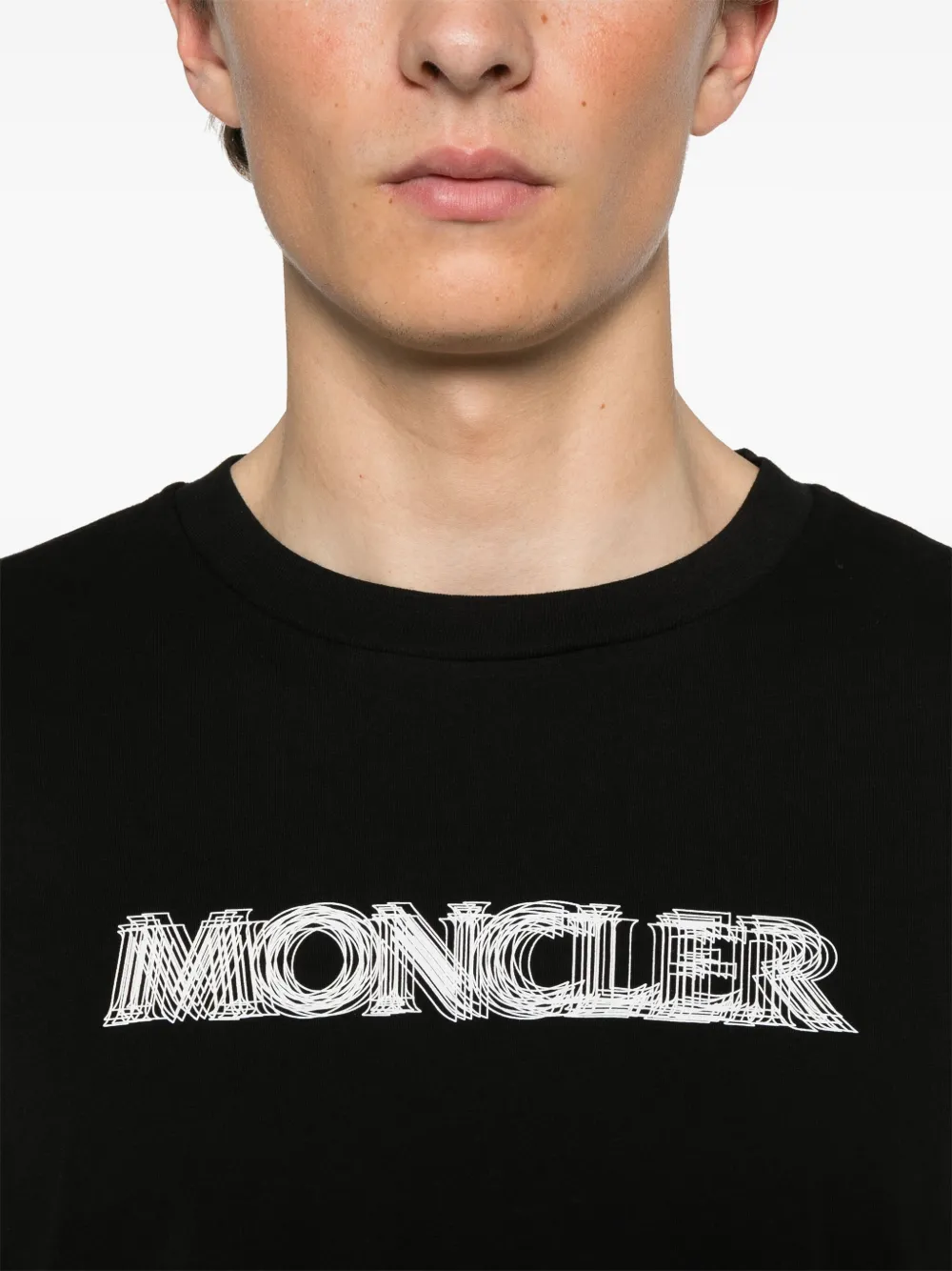 Moncler T-shirt met lange mouwen Zwart