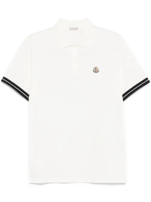 Moncler polo à logo - Blanc - Moncler - Modalova
