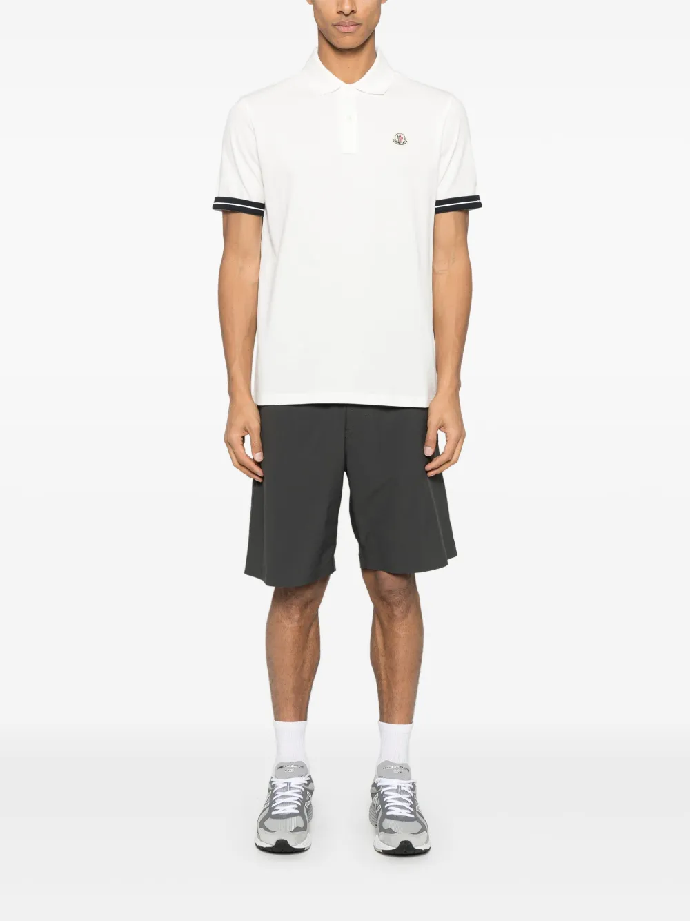 Moncler Piqué poloshirt met logo - Wit