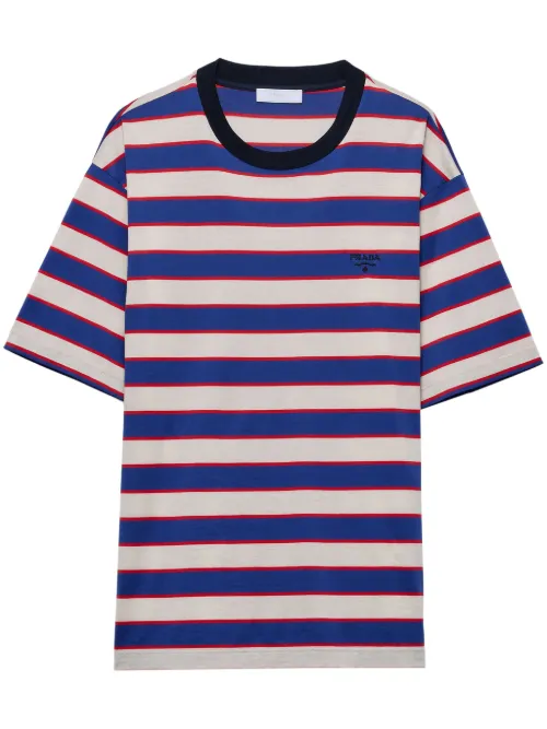 Prada t-shirt à rayures - Bleu - Prada - Modalova
