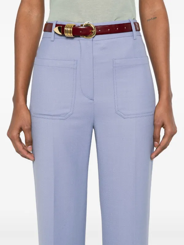パンツ Victoria Beckham 'Alina' pants VICTORIA BECKHAM Alina leather flared pants | NET-A-PORTER