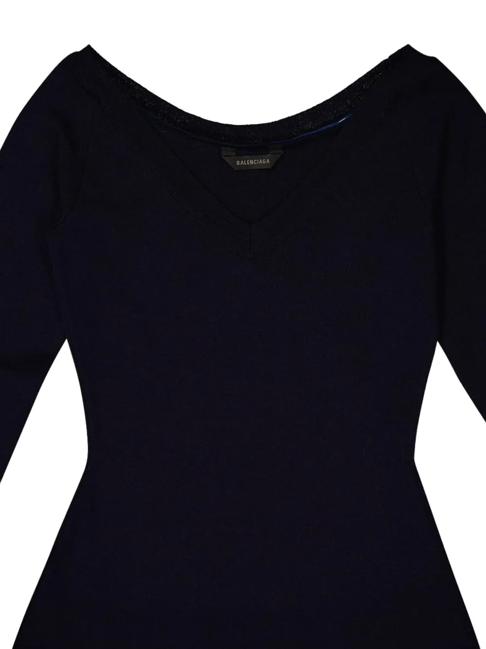 Balenciaga Jurk van wolblend Blauw
