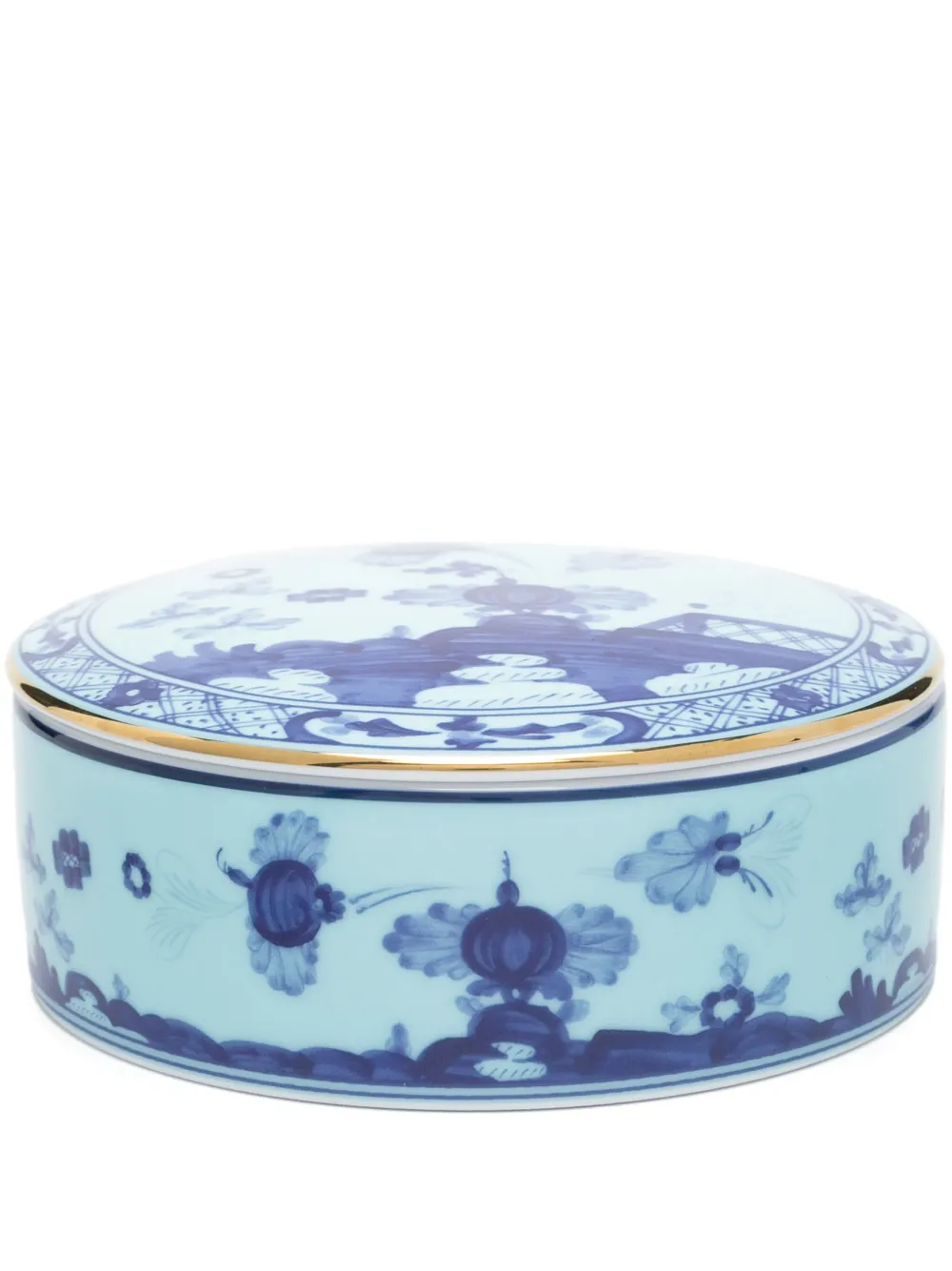 Ginori 1735 Porcelain Trinket Box (13cm) In Blue