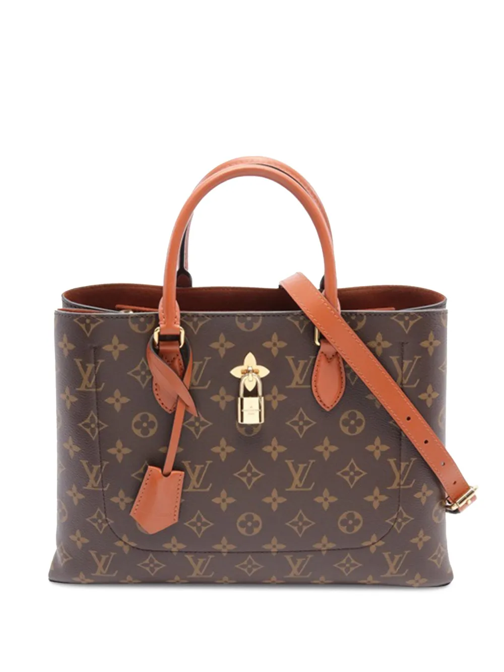 Louis Vuitton Pre Owned 2018 Monogram Flower Tote Satchel Brown FARFETCH UK