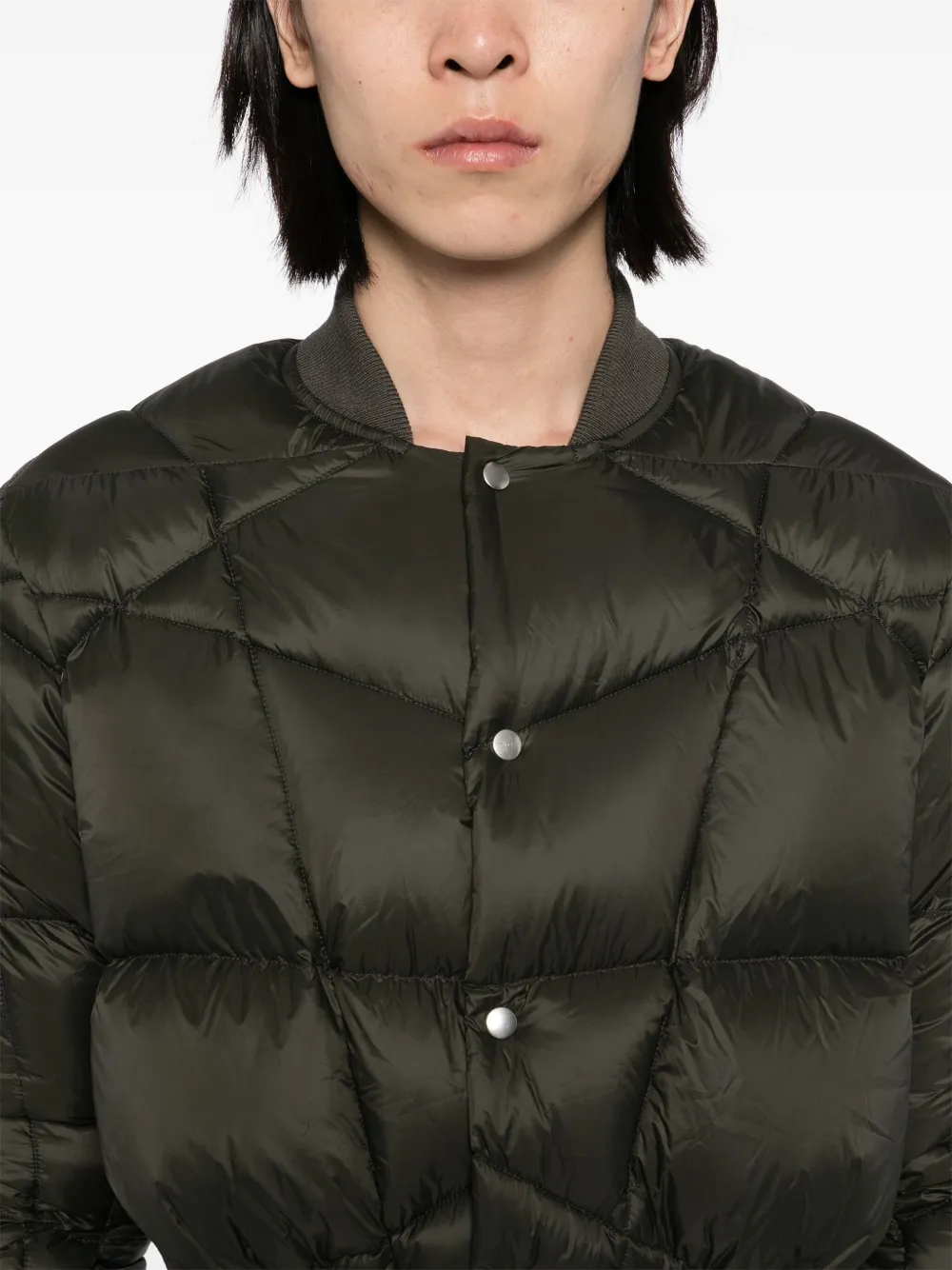 Rick Owens Cropped donsjack Grijs