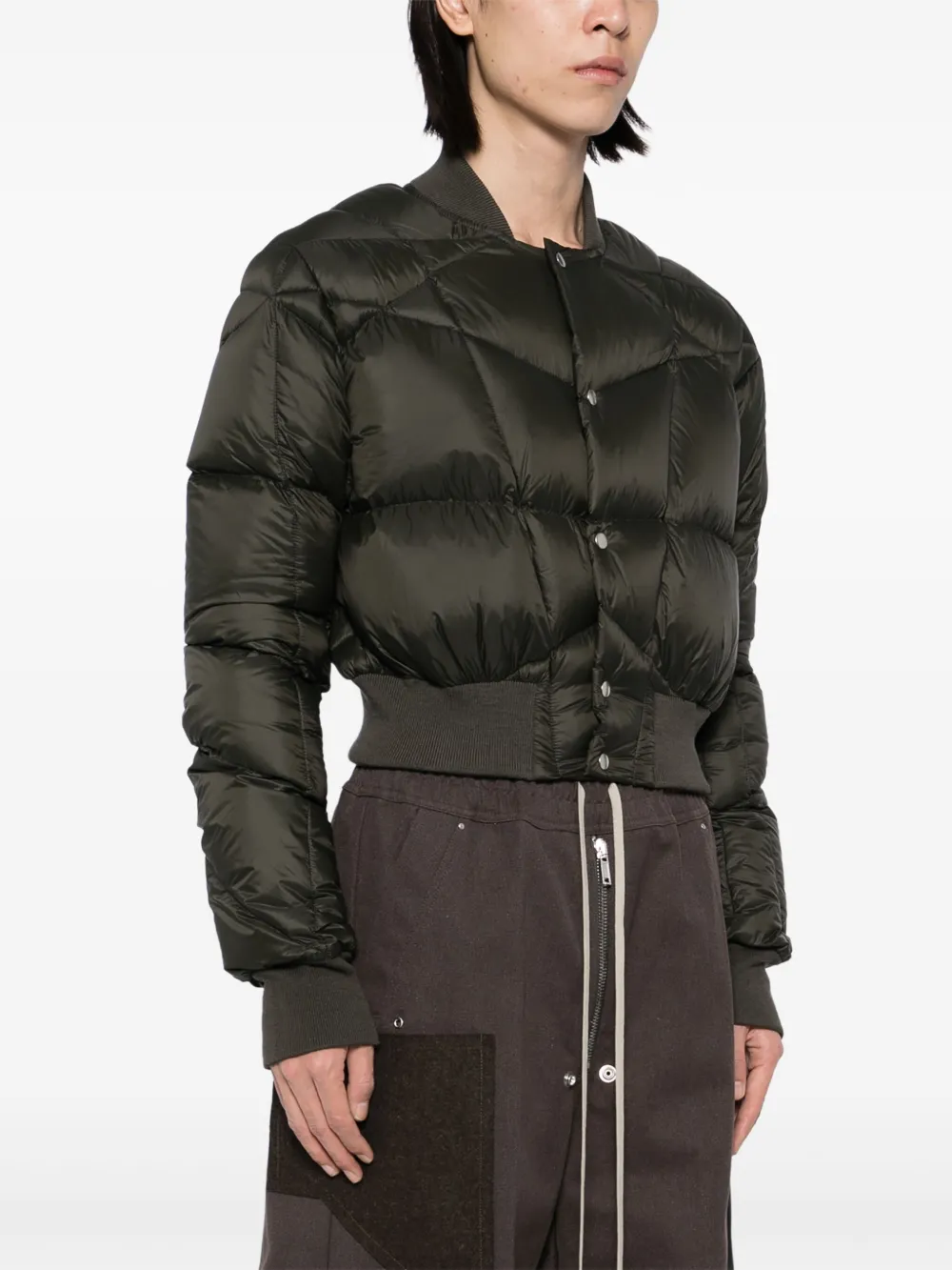 Rick Owens Cropped donsjack Grijs